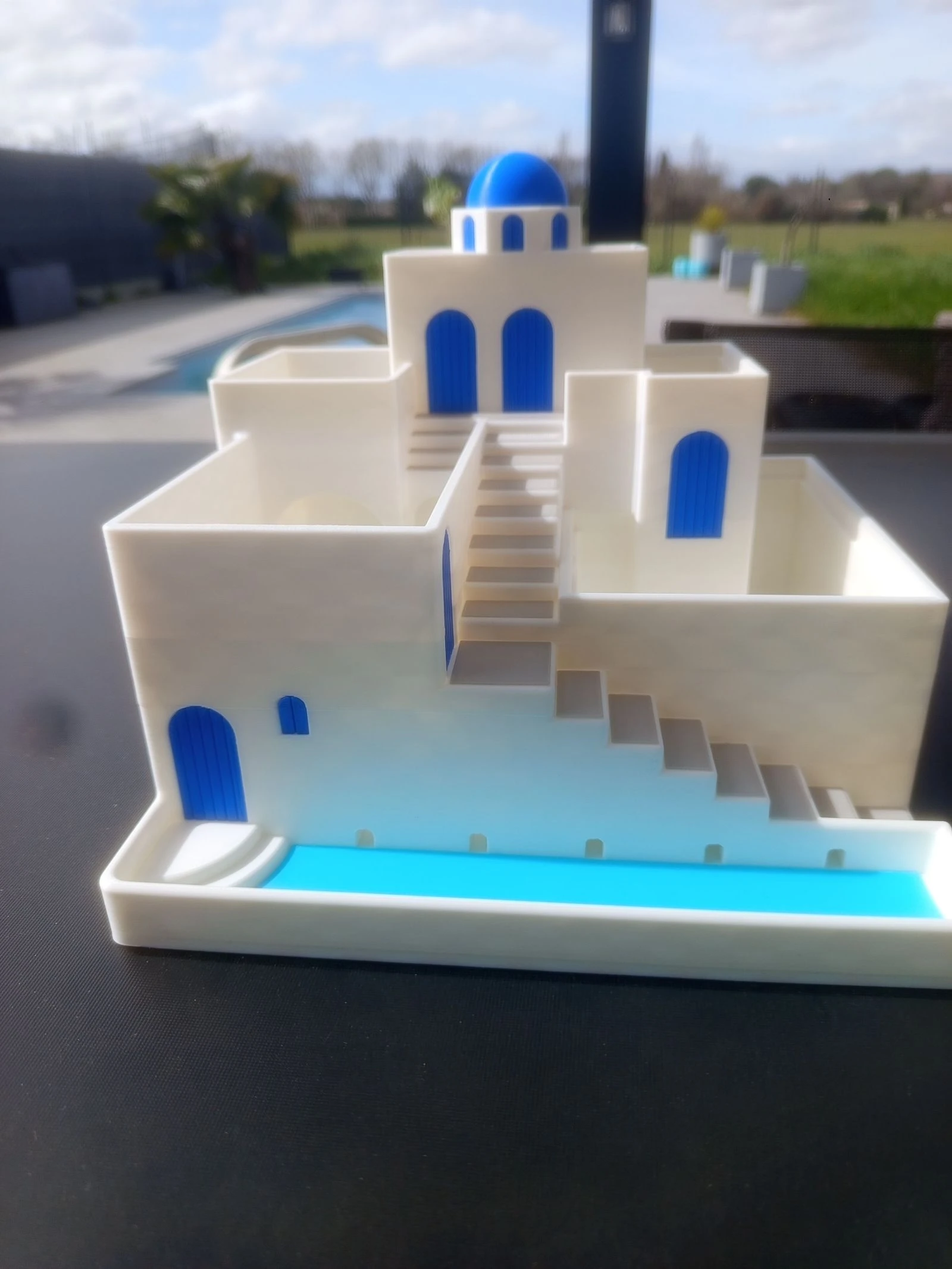 Jardinière 24 cm Grecia persianas azules Santorini 💙 – photo 14
